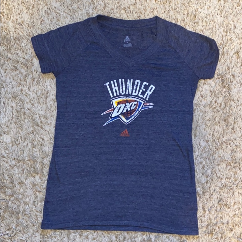V neck thunder t shirt.